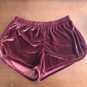 brandy melville velvet shorts